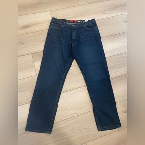 Wrangler 38x32 Men's Deep Indigo Straight Jeans